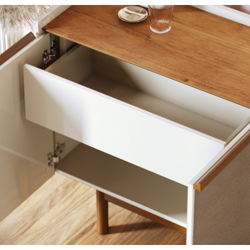 Buffett Dune Tela 1.60m 4 Portas Off White Nature