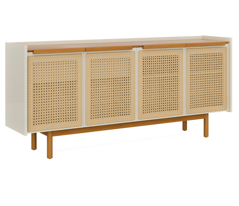 Buffet Dune Palha 1.80m 4 Portas Off White Nature