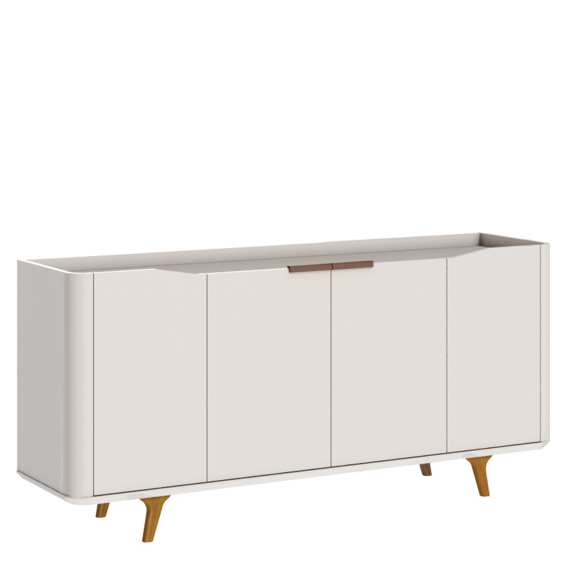 Buffett Arc 1.60m 4 Portas Off White 