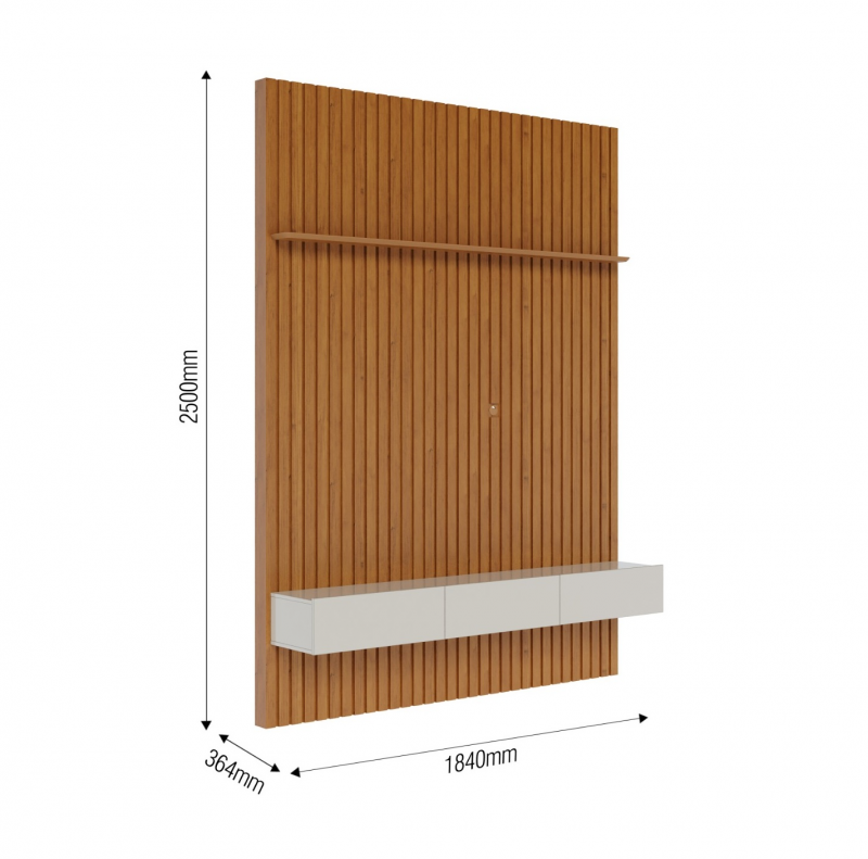 Home Ripado Prime Nature Off White 1.84m Altura 2.50m