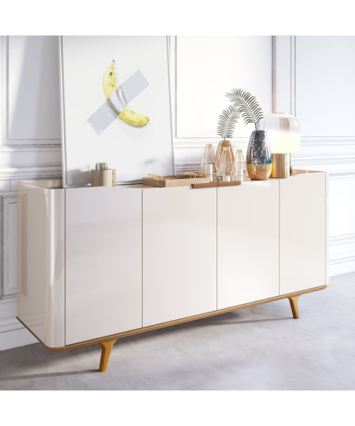 Buffett Arc 1.80m 4 Portas Off White