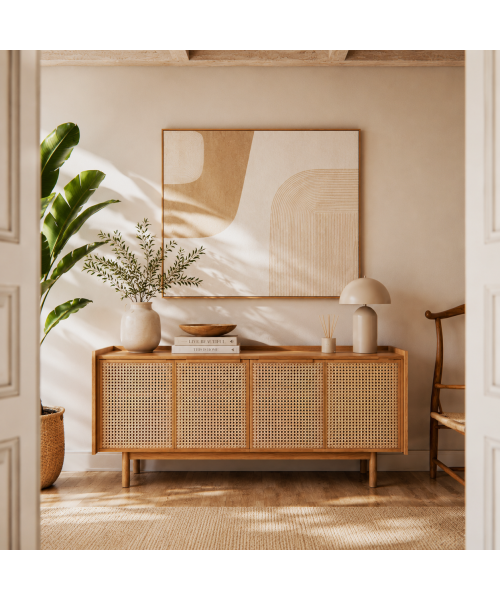 Buffet Dune Palha 1.80m 4 Portas Nature