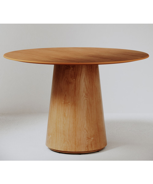 Mesa de jantar Zara Redonda 1.2 Tampo laminado e Base Cone Laminada