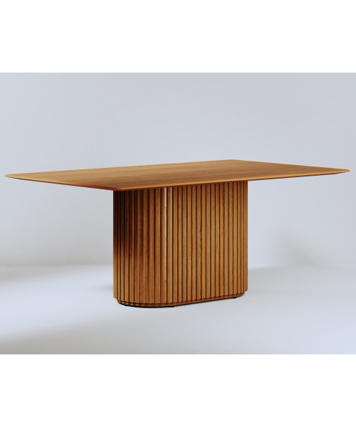 Mesa de jantar Living Retangular 1.8 Laminada Cinamomo Base Ripada