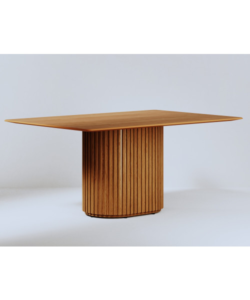 Mesa de jantar Living Retangular 1.6 Laminada Cinamomo Base Ripada