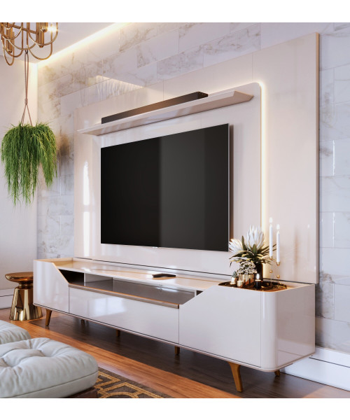 Rack Arc 2P + Painel Arc + Led Off White 2.20m