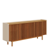 Buffett Dune Ripado 1.60m 4 Portas Off White Nature 