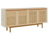 Buffet Dune Palha 1.80m 4 Portas Off White Nature