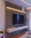 Home Ripado Prime Gianduia Off White 2.77m Altura 2.50m com LED 