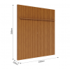 Rack Arc 2P Off White Nature + Painel Ripado Prime Nature 2.305m 