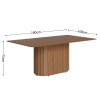Mesa de jantar Living Retangular 1.8 Laminada Cinamomo Base Ripada