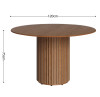 Mesa de jantar Living Redonda 1.20 Tampo Laminado Base Ripada